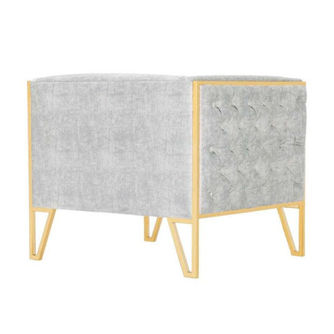 Image of Manhattan Comfort Vector and Gold Velvet Accent Chair