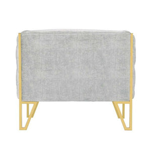 Manhattan Comfort Vector and Gold Velvet Accent Chair