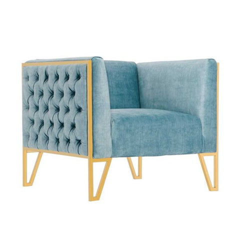 Image of Manhattan Comfort Vector and Gold Velvet Accent Chair