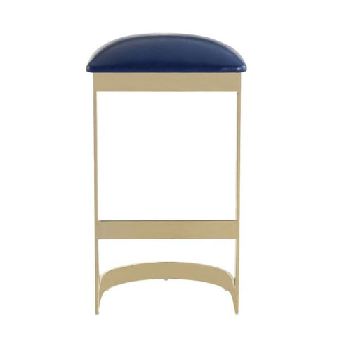 Image of Manhattan Comfort Aura 28.54 in. Polished Brass Stainless Steel Bar Stool