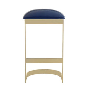 Manhattan Comfort Aura 28.54 in. Polished Brass Stainless Steel Bar Stool