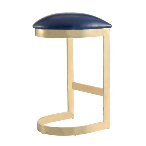 Image of Manhattan Comfort Aura 28.54 in. Polished Brass Stainless Steel Bar Stool