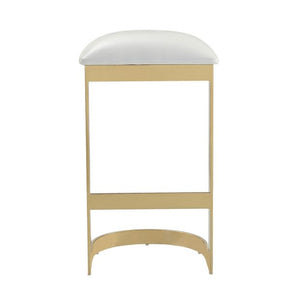 Manhattan Comfort Aura 28.54 in. Polished Brass Stainless Steel Bar Stool