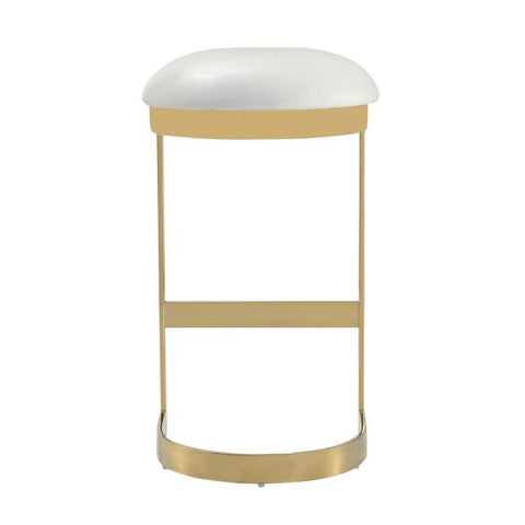 Image of Manhattan Comfort Aura 28.54 in. Polished Brass Stainless Steel Bar Stool