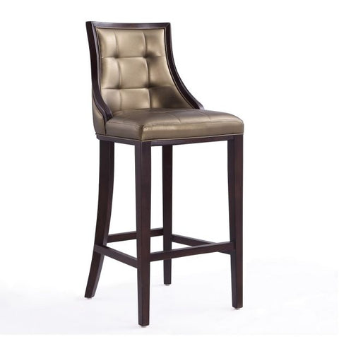 Image of Manhattan Comfort Fifth Avenue 45 in. Walnut Beech Wood Bar Stool