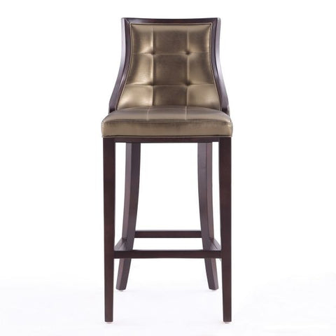 Image of Manhattan Comfort Fifth Avenue 45 in. Walnut Beech Wood Bar Stool