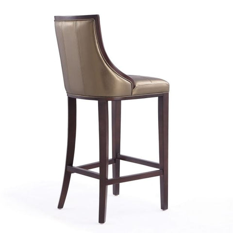 Image of Manhattan Comfort Fifth Avenue 45 in. Walnut Beech Wood Bar Stool