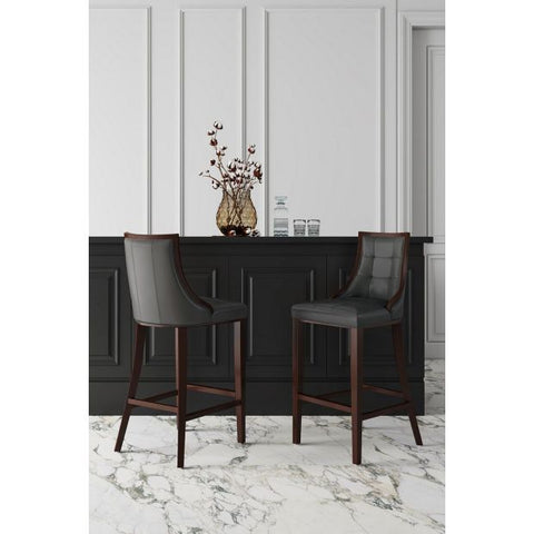 Image of Manhattan Comfort Fifth Avenue Faux Leather Barstool