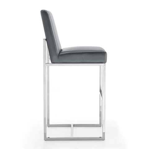 Image of Manhattan Comfort Element 42.13 in. Polished Chrome Stainless Steel Bar Stool