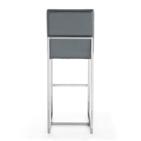 Image of Manhattan Comfort Element 42.13 in. Polished Chrome Stainless Steel Bar Stool