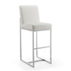 Manhattan Comfort Element 42.13 in. Polished Chrome Stainless Steel Bar Stool