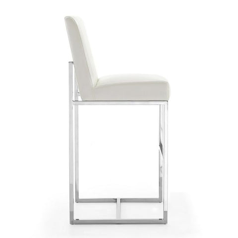 Image of Manhattan Comfort Element 42.13 in. Polished Chrome Stainless Steel Bar Stool