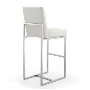 Manhattan Comfort Element 42.13 in. Polished Chrome Stainless Steel Bar Stool