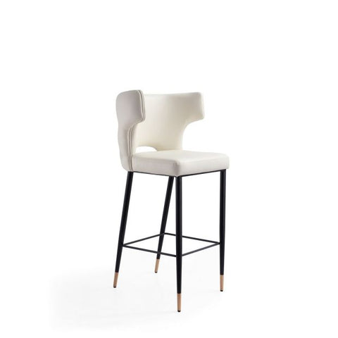 Image of Manhattan Comfort Holguin 41.34 in. Black and Gold Wooden Barstool