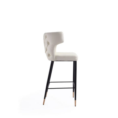 Image of Manhattan Comfort Holguin 41.34 in. Black and Gold Wooden Barstool