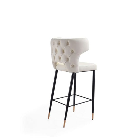 Image of Manhattan Comfort Holguin 41.34 in. Black and Gold Wooden Barstool