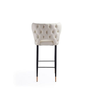 Manhattan Comfort Holguin 41.34 in. Black and Gold Wooden Barstool