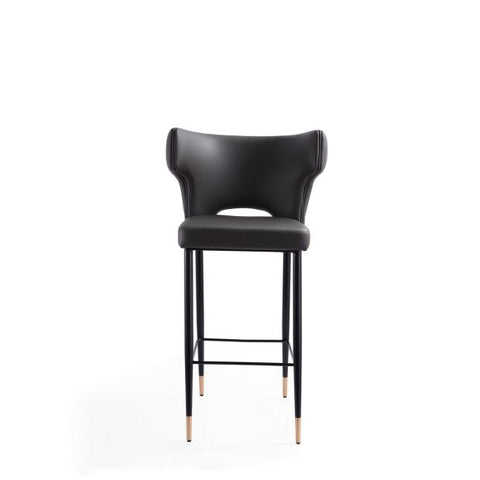 Image of Manhattan Comfort Holguin 41.34 in. Black and Gold Wooden Barstool