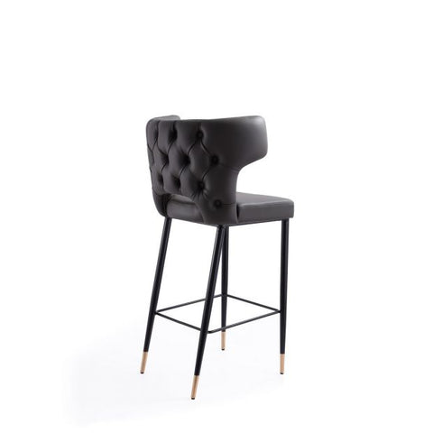 Image of Manhattan Comfort Holguin 41.34 in. Black and Gold Wooden Barstool