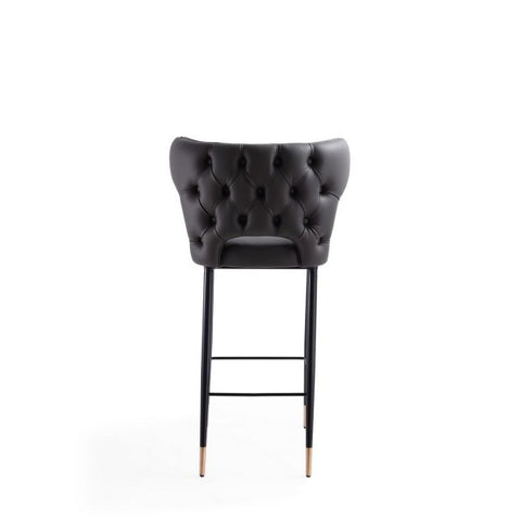 Image of Manhattan Comfort Holguin 41.34 in. Black and Gold Wooden Barstool