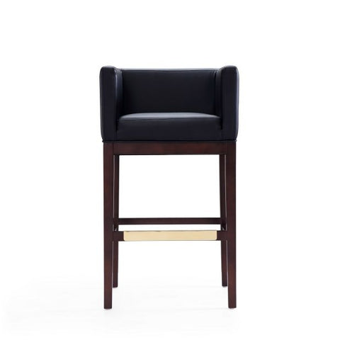 Image of Manhattan Comfort Kingsley 38 in. Dark Walnut Beech Wood Barstool