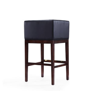 Manhattan Comfort Kingsley 38 in. Dark Walnut Beech Wood Barstool