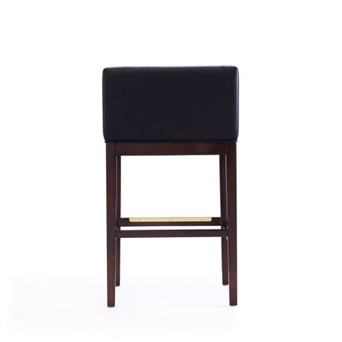 Image of Manhattan Comfort Kingsley 38 in. Dark Walnut Beech Wood Barstool