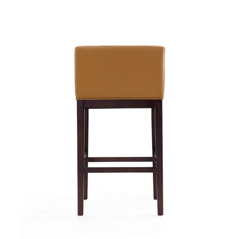 Image of Manhattan Comfort Kingsley 38 in. Dark Walnut Beech Wood Barstool