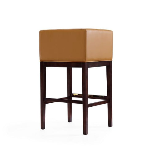 Image of Manhattan Comfort Kingsley 38 in. Dark Walnut Beech Wood Barstool