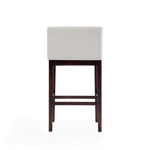 Manhattan Comfort Kingsley 38 in. Dark Walnut Beech Wood Barstool