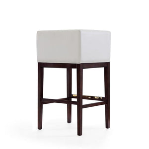 Manhattan Comfort Kingsley 38 in. Dark Walnut Beech Wood Barstool