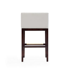 Manhattan Comfort Kingsley 38 in. Dark Walnut Beech Wood Barstool