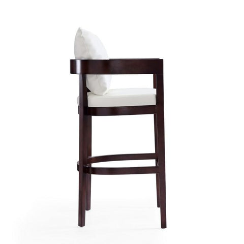 Image of Manhattan Comfort Ritz 38 in. Dark Walnut Beech Wood Barstool