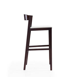 Manhattan Comfort Klismos 40.75 in. Dark Walnut Beech Wood Barstool