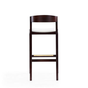 Manhattan Comfort Klismos 40.75 in. Dark Walnut Beech Wood Barstool