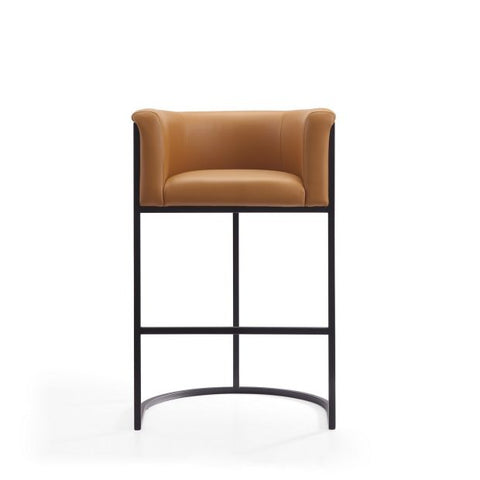 Image of Manhattan Comfort Cosmopolitan 37.8 in. Black Metal Barstool