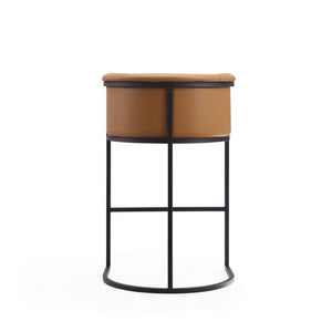 Manhattan Comfort Cosmopolitan 37.8 in. Black Metal Barstool