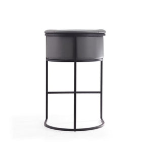 Manhattan Comfort Cosmopolitan 37.8 in. Black Metal Barstool