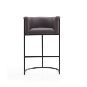 Manhattan Comfort Cosmopolitan 37.8 in. Black Metal Barstool