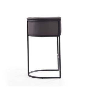 Manhattan Comfort Cosmopolitan 37.8 in. Black Metal Barstool