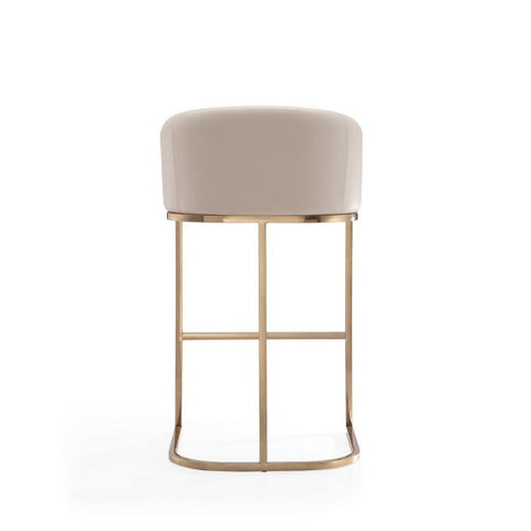 Image of Manhattan Comfort Louvre 40in Stainless Steel Barstool