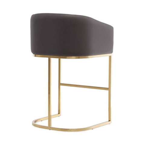 Image of Manhattan Comfort Louvre 40in Stainless Steel Barstool