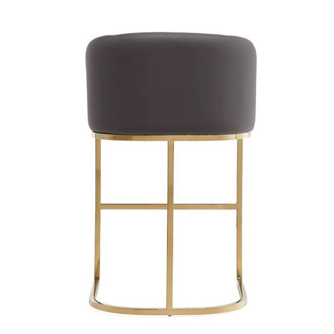 Image of Manhattan Comfort Louvre 40in Stainless Steel Barstool