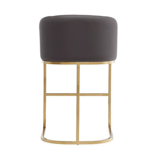 Manhattan Comfort Louvre 40in Stainless Steel Barstool