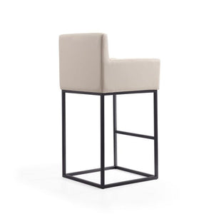 Manhattan Comfort Ambassador 42 in. Black Metal Barstool