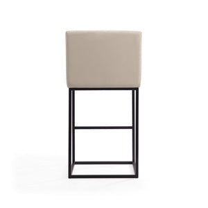 Manhattan Comfort Ambassador 42 in. Black Metal Barstool