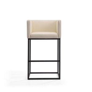 Manhattan Comfort Embassy 38 in. Black Metal Barstool