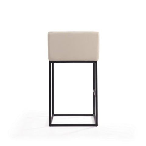 Image of Manhattan Comfort Embassy 38 in. Black Metal Barstool