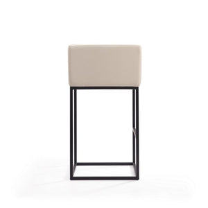 Manhattan Comfort Embassy 38 in. Black Metal Barstool