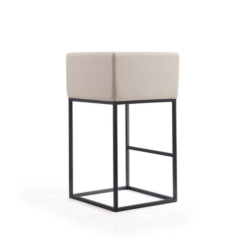 Image of Manhattan Comfort Embassy 38 in. Black Metal Barstool